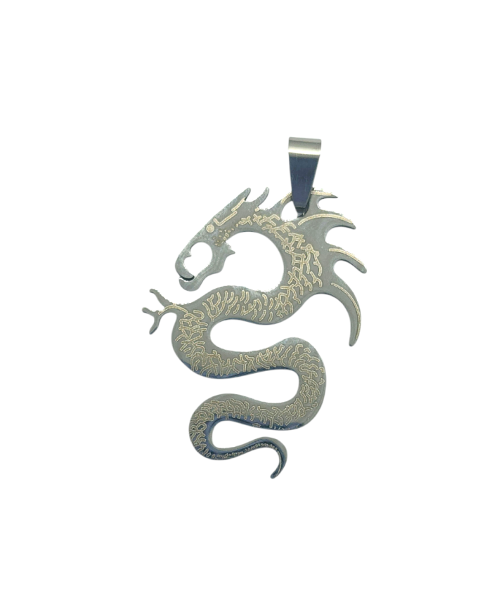 Colgante Acero Natural - Dragon