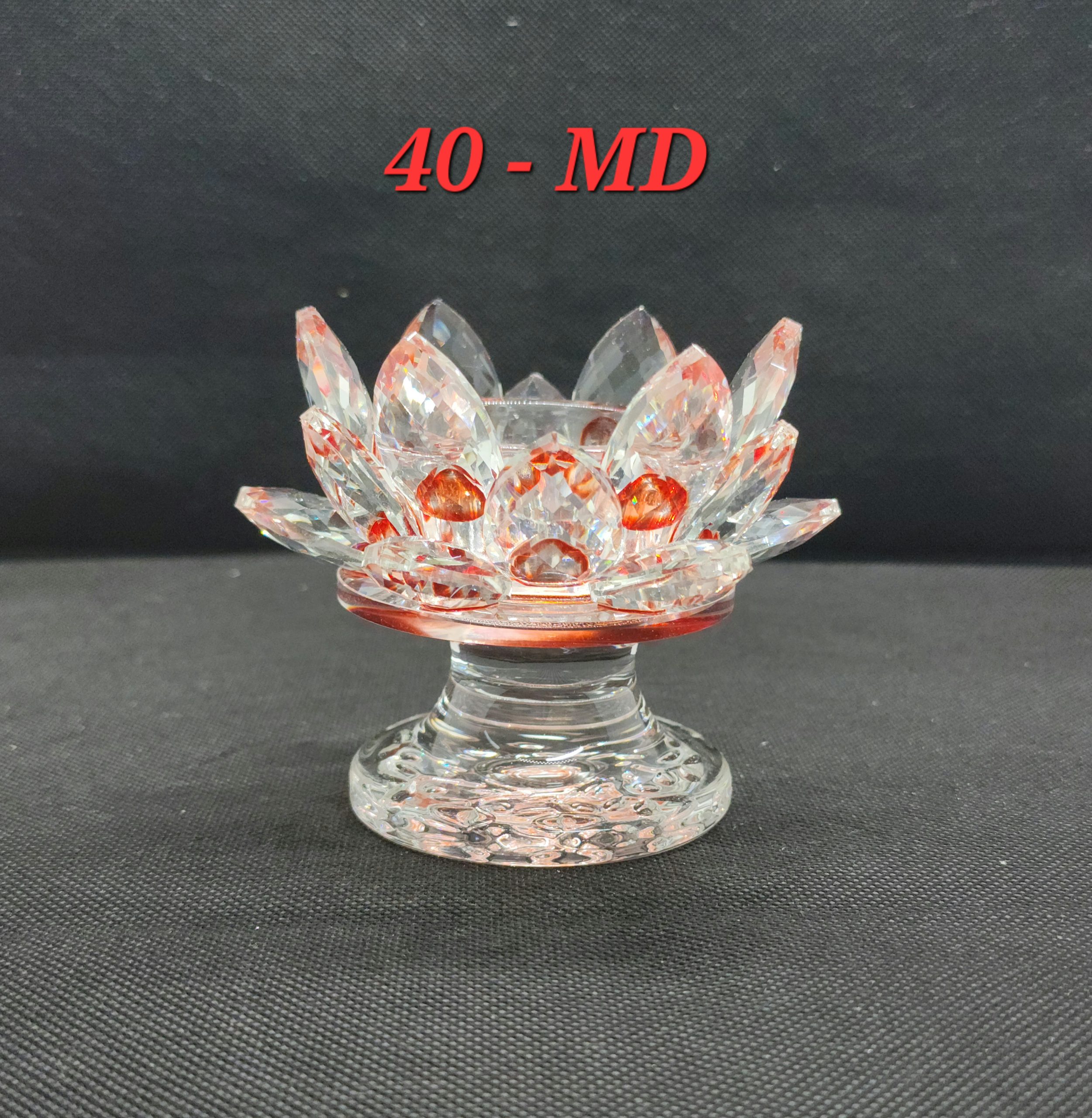 Candelabro Vidrio 40-MD         Rojo
