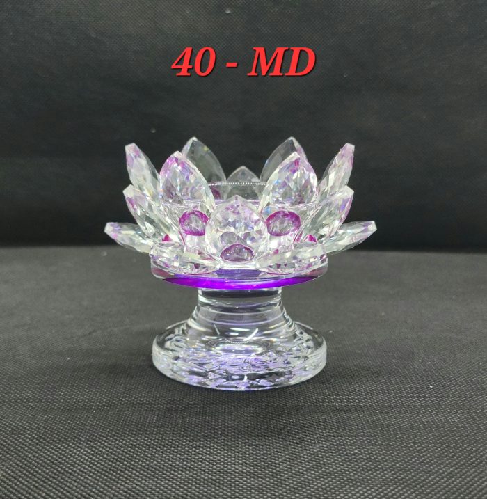 Candelabro Vidrio 40-MD  Morado