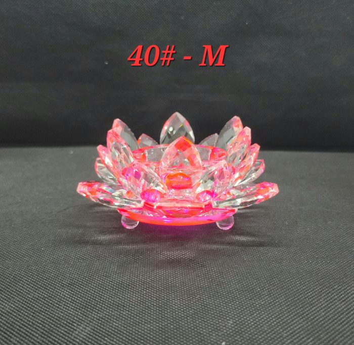 Candelabro Vidrio 40-M  Fucsia