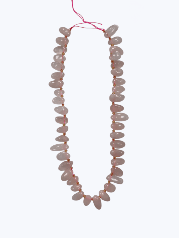 Cuelga de Piedra Colmillos - Cuarzo Rosado