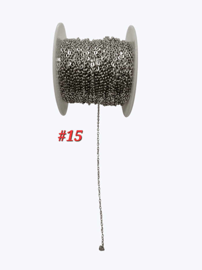Cadena en Acero Natural #15