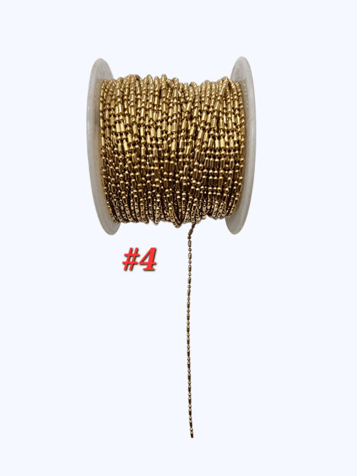 Cadena en Acero Dorado #4