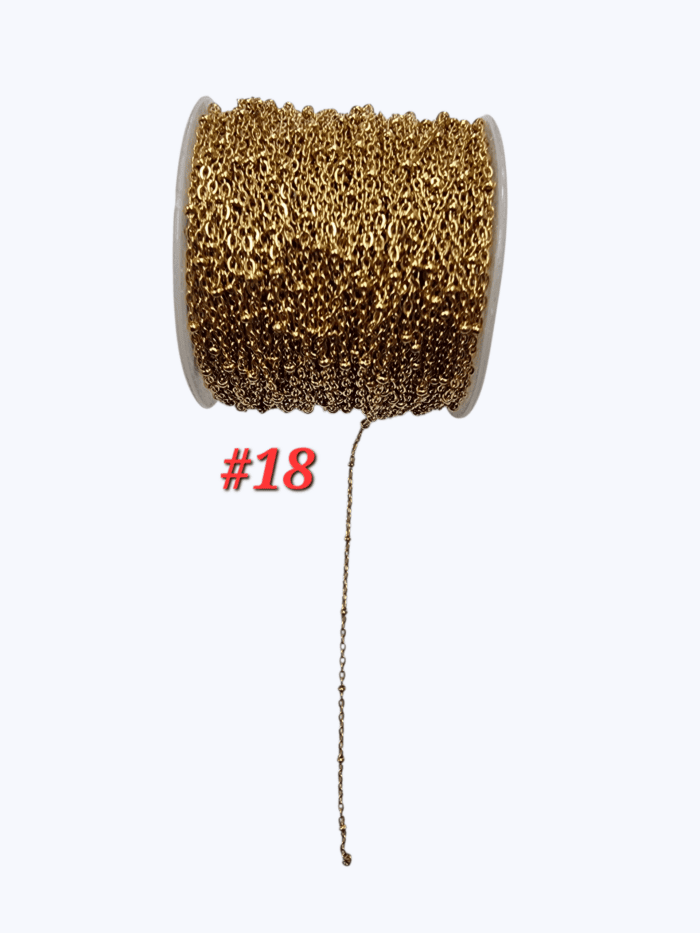 Cadena en Acero Dorado #18
