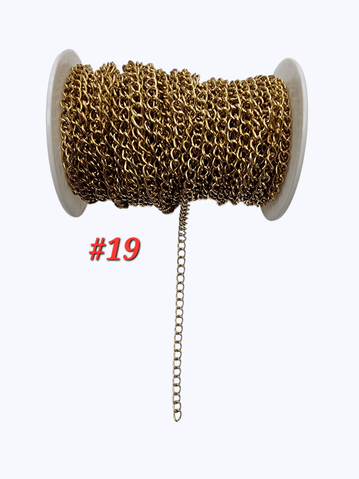 Cadena en Acero Dorado #19