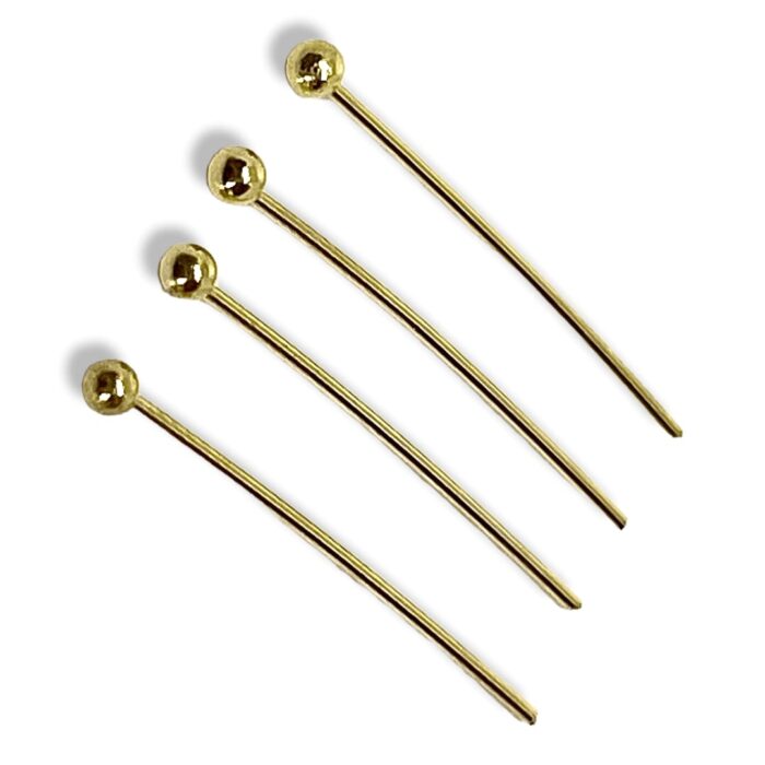 Vástago con Bolita Acero Dorado - 4.0cm