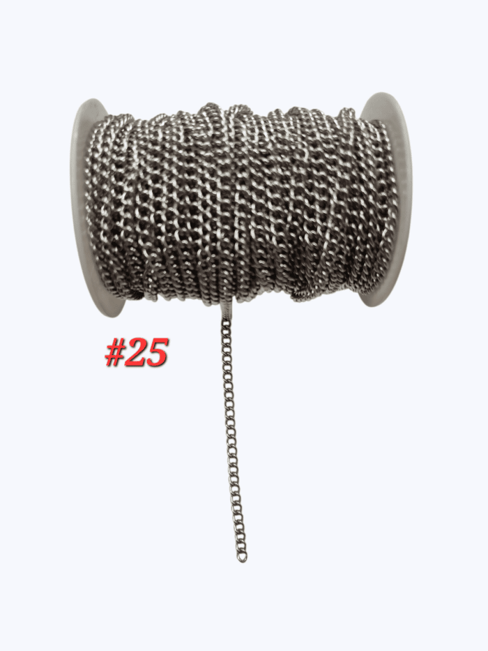 Cadena en Acero Natural #25
