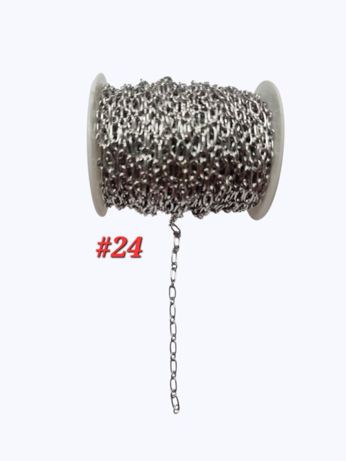 Cadena en Acero Natural #24