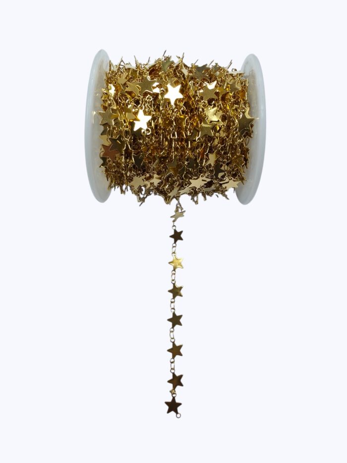Cadena con Diseño en Acero Dorado - Estrella