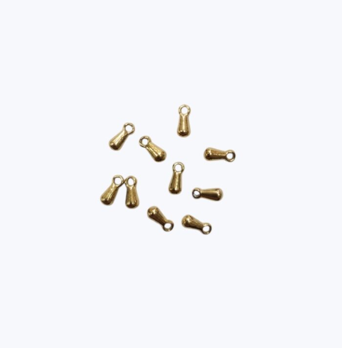 Gotas en Acero Dorado - 2x6mm