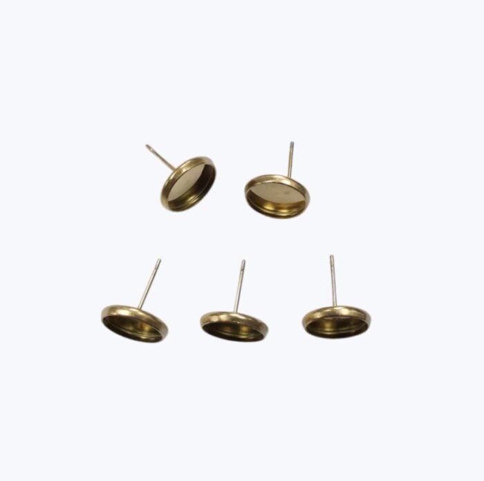 Base Aro en Acero Dorado Para Rellenar - 10mm