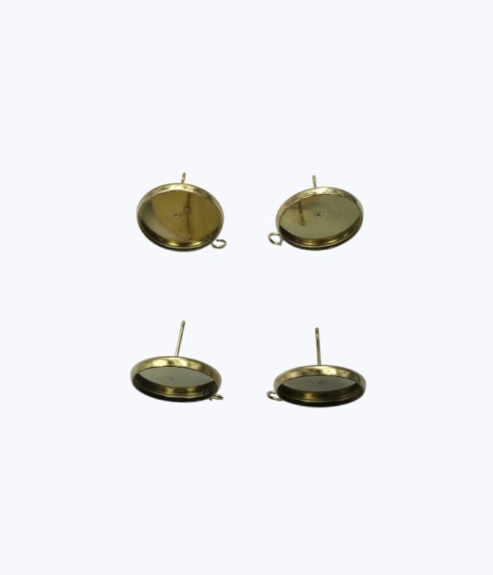 Base Aro en Acero Dorado Para Rellenar y Colgar - 14mm