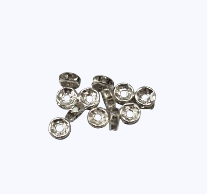 Separador con Strass 6mm – Plateado