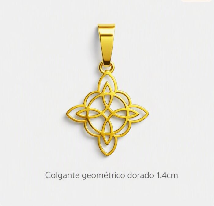 Colgante Nudo Bruja 1.4cm Acero - Dorado