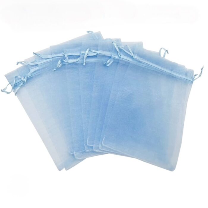 Bolsa de Organza 9x12cm - Celeste
